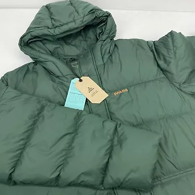 Prana Jacket men's XL Hood Gorp Whitney Portal Duck Down Feather Puffer Pockets - Image 1 of 4
