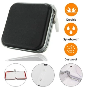 40 CD DVD Carry Case Disc Storage Holder CD Sleeve Wallet Ideal for In Car BLACK - Picture 1 of 3