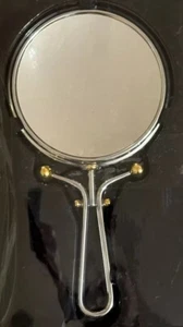 Brass 1950s Style Vanity Hand Mirror Convertible - Picture 1 of 1