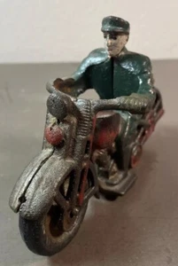 Vintage Cast Iron Motorcycle Cop - Picture 1 of 15