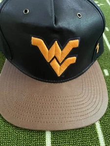West Virginia Leather Cap - Picture 1 of 2