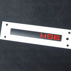 1x Matte Black Red HSE Plastic Emblem Decal Sticker Badge Sport SDV6 Door Diesel - Picture 1 of 19