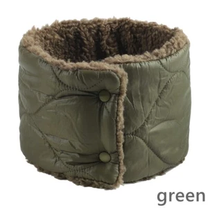 Lady Warm Neck Scarf Padded Quilted Sherpa Fleece Neck Warmer Collar Neckerchief - Picture 1 of 25