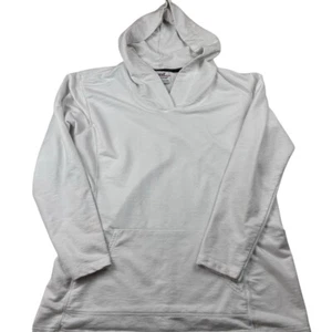 Red Bar Anvil Hoodie Sweatshirt Pullover V-Neck Long Sleeve Top White XL Ladies - Picture 1 of 10