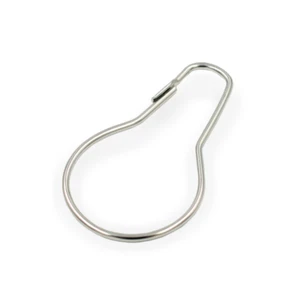 10x Vorhanghaken Birne Gardinenhaken Klemmhaken Draht Ø2mm Ø39mm Gesamthöhe 69mm - Bild 1 von 2