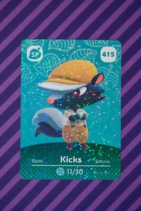 Kicks #415 - Series 5 (NA/US) - Animal Crossing Amiibo Card - Never Scanned - Picture 1 of 2
