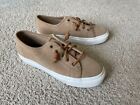 Sperry STS80336 Women's SKY SAIL Suede Linen Boat shoes 9.5 Medium