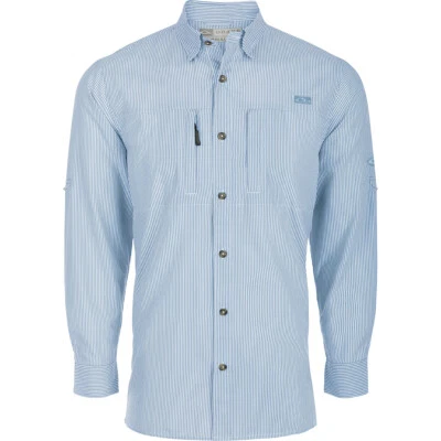 Drake Waterfowl Men's Classic Seersucker Stripe Long Sleeve Shirt - Image 1 of 4
