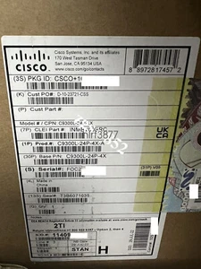 Cisco C9300L-24P-4X-A | Katalizator 9300L 24P PoE, przewaga sieciowa, 4x10G Uplink# - Zdjęcie 1 z 5