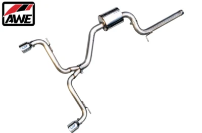 AWE Track Edition Cat-Back Exhaust w/ Chrome Tips For 2015-2017 Volkswagen GTI Foto 1 de 2