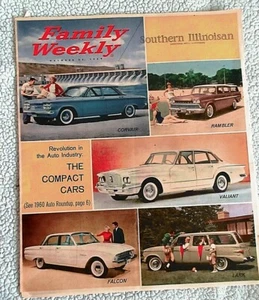 Vintage Family Weekly Oct. 25, 1959 magazine Southern Illinoisan Compact Cars - Picture 1 of 3
