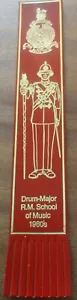 Royal Marines Drum Major 🥁 Red Vintage Leather Bookmark GVC! B106 - Picture 1 of 2