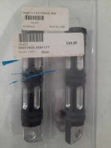 Harley Davidson Arlen Ness 06-472 Black Deep Cut Ness-Tech Male Mount Foot Pegs - Picture 1 of 4