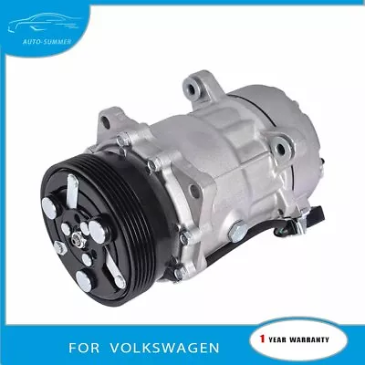 A/C Compressor +Clutch For 2001-2005 Volkswagen Beetle Jetta Golf 1J0820803B - Image 1 of 4
