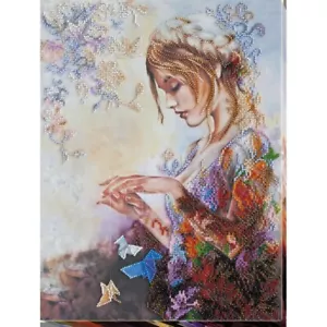 Bead Embroidery Kit Dreaming Beaded stitching Bead needlepoint Beadwork DIY - Picture 1 of 4
