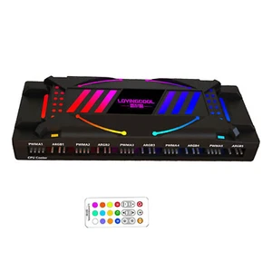 do komputera PC 10 PWM / 12 ARGB Strip Fan Controller Hub Splitter z pilotem - Zdjęcie 1 z 14