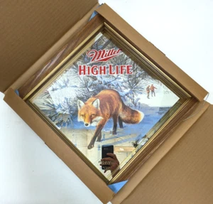 Miller High Life Sly Red Fox Diamond Series Bier Bar Spiegel Scott Zoellick 1995 - Bild 1 von 5