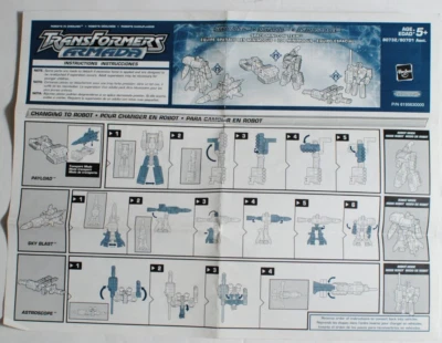 Transformers Armada Robots In Disguise Instruction Manual Only Space #80732 - Image 1 of 4