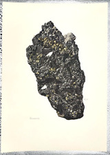 1969 Caspari vintage geology print - Enargite mineral, limited edition