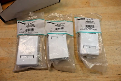 PANDUIT CBX4WH-AY Surface Mount Box,Mini Com,4 Port,White 5ZWA5 - Image 1 of 3