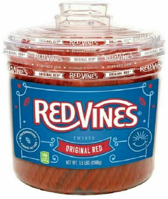 Red Vines Licorice Original Red Flavor Soft & Chewy Candy Twist
