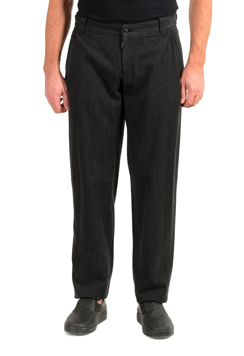 パンツ Dolce & Gabbana Graphite Wool Pant Dolce and Gabbana Wool Cuffed Pants Black