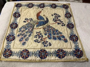 Set of 4 Peacock Pillow Covers with Zippers 14”x15” - Picture 1 of 3