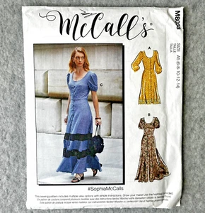 McCall's M8033 Kleid Schnittmuster Knopf Mieder, Puffärmel, Gr. 6-14 ungeschnitten - Bild 1 von 5