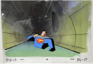 SUPERMAN ANIMATED Series OPC WARNER BROS Production ANIMATION CEL Sewer - Imagen 1 de 2
