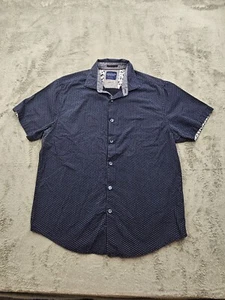 Poloshirt Denim und Blumen blau Knopfleiste Large - Bild 1 von 7