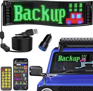 Led Anzeige Programmierbar, 37x9cm LED Schild mit Bluetooth-App-Steuerung flexib - Bild 1 von 19