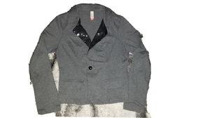 NO BOUNDARIES Grey w/Sequin Collar Button Front Blazer Jacket size XL (15-17) - Picture 1 of 12