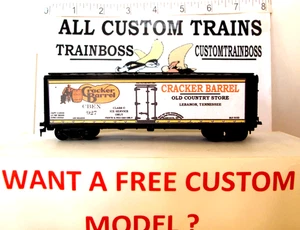 HO SCALE CUSTOM LETTERED CRACKER BARREL REEFER. P W 7 ALSO AVAIL IN O - Picture 1 of 13