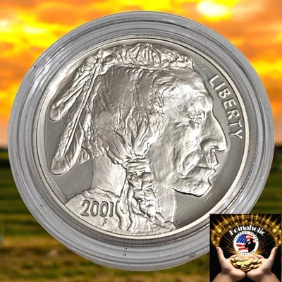 2001 P $1 American Buffalo Proof Silver Dollar In Original Capsule Fast Ship 🚢  - Image 1 of 4