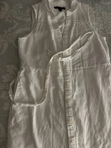 Banana Republic Damen Leinenmischung ärmelloses Midikleid Damengröße 00p - Bild 1 von 6