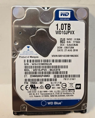 WD Blue WD10JPVX  1TB 5400RPM 2.5" SATA Laptop Hard Drive - Image 1 of 2