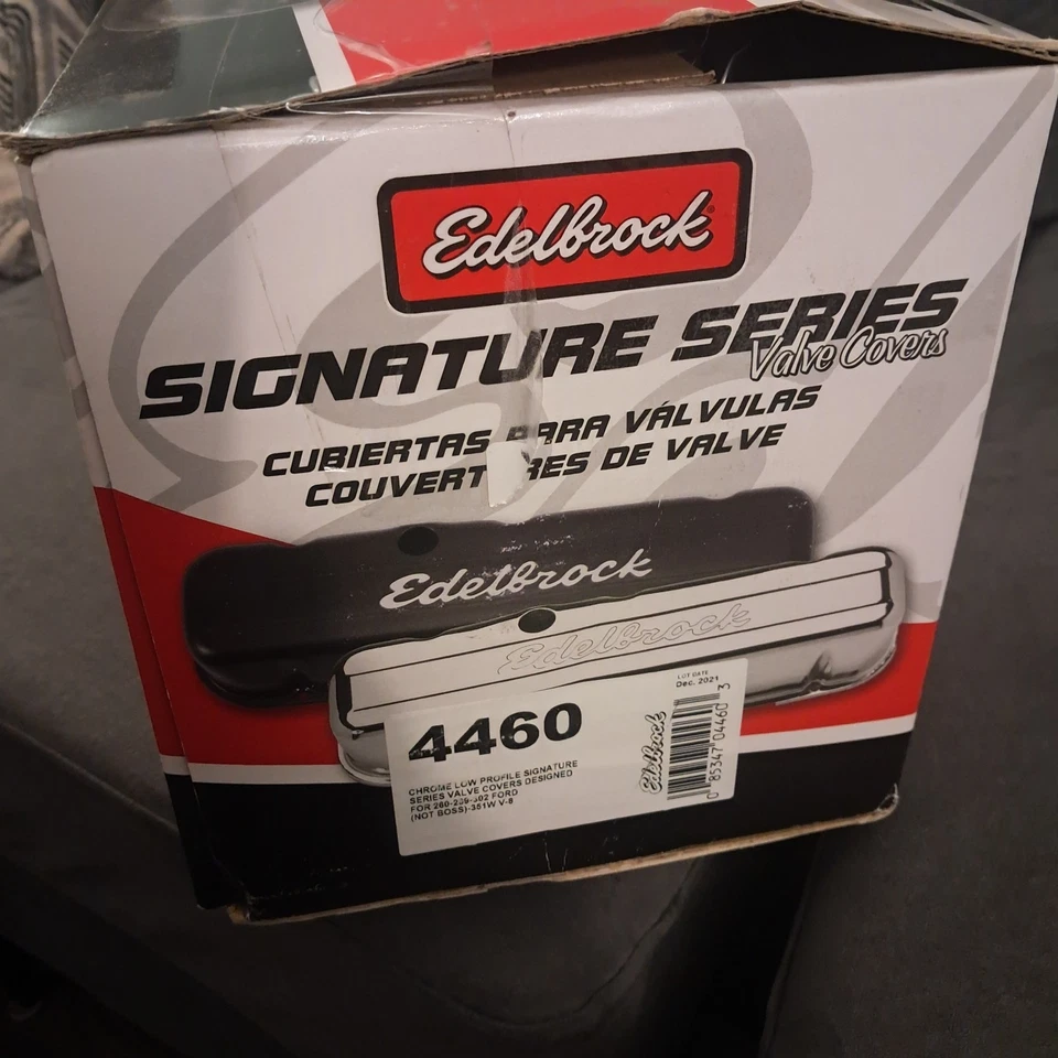 Engine Valve Cover Set-VIN: D Edelbrock 4460 FORD Smallblock Not Boss  - Image 1 of 4