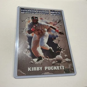 Vintage Kirby Puckett "Demolition Man" Minnesota Twins 4X6 PROMO POSTER KARTE - Bild 1 von 4