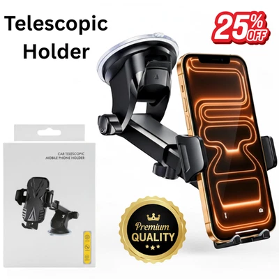Magnetic Car Phone Holder Foldable Vacuum 360° Rotating Suction Cup Phone Mount - Image 1 of 4