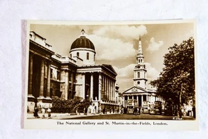 The National Gallery & St. Martin in the Fields, London England Un-Posted RPPC - Picture 1 of 3