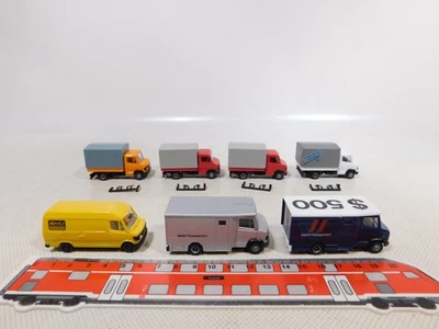 Herpa 1:87 H0 7x Modello Mercedes 207 D Hertz Werttransport Cassone # EI105-0,5 - Immagine 1 di 4