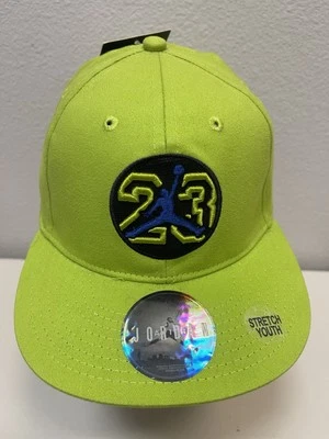 Bulls 23 Jordan GreenHat Cap Fitted Youth Vintage Retro NWT  2011 Nike Jumpman - Image 1 of 4