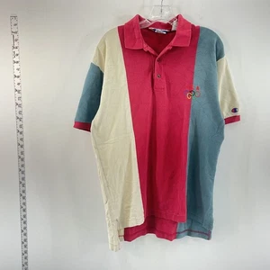Camisa Polo Champion Olympics Años 90 Para Hombre Multicolor Bloque de Color L (100% Algodón) - Imagen 1 de 5
