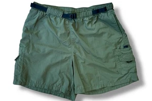 Columbia olivgrüne Cargo Shorts Gr. L Damen Wandern Gürtel Nylon Outdoor - Bild 1 von 9