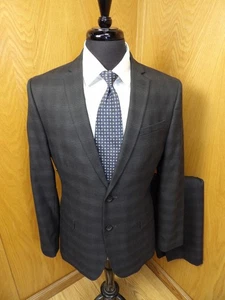 J Ferrar  Mens Suit 40r 32 X 34 Black Window Payne Slim Fit  NWOT T#510 - Picture 1 of 9