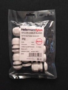 10 x M20 weiß 20mm IP68 wasserdicht Kompressionskabel Verschraubung Kontermutter - Bild 1 von 4