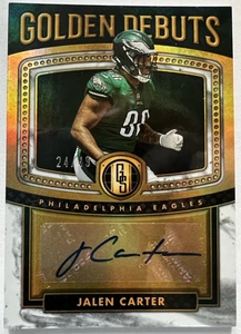 Jalen Carter 2023 Gold Standard Golden Debuts White Gold Auto #24/49 Eagles RC - Picture 1 of 2