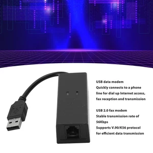 USB 2.0 Fax Modem 56K External Dial Up Fax Data Modem Plug And Play Computer - Picture 1 of 12