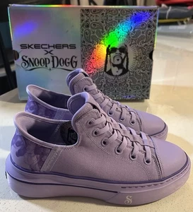 Skechers Snoop Dogg~Boss Life~Purple Haze Canvas slip-in da donna taglia 7~HTF - Foto 1 di 14
