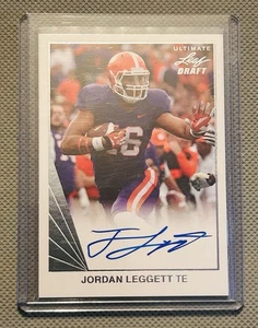 Jordan Leggett 2017 Leaf Metal Draft Autograph On Card BA-JL1 Rookie RC Card - Bild 1 von 2